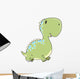 Cute Baby Dinosaur Vector Wall Decal