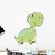 Cute Baby Dinosaur Vector Wall Decal