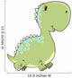 Cute Baby Dinosaur Vector Wall Decal