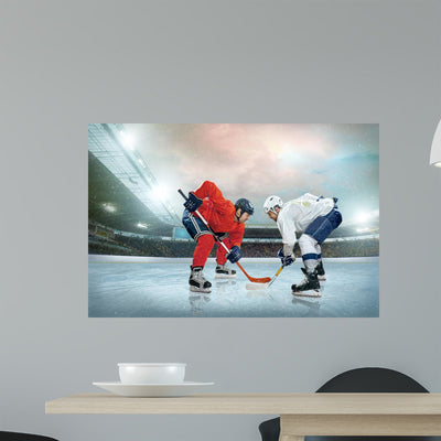 Ice Hockey Player Ice shown on a wall