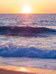 Sunset at Agios Ioannis beach in Lefkada 