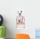 French Bulldog in Red White Deck Chair Wall Decal