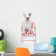 French Bulldog in Red White Deck Chair Wall Decal