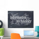 information technology word cloud Wall Mural