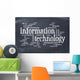 information technology word cloud Wall Mural