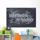 information technology word cloud Wall Mural