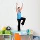 Little Red Hair Girl Doing Gymnastics Wall Decal
