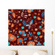 Floral Theme Seamless Pattern Wall Decal