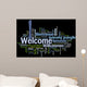 Welcome phrase words cloud concept Wall Mural