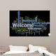 Welcome phrase words cloud concept Wall Mural