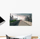 Apocalyptic concept background of futuristic and destroyed city Wall Mural