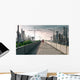 Apocalyptic concept background of futuristic and destroyed city Wall Mural