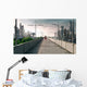 Apocalyptic concept background of futuristic and destroyed city Wall Mural