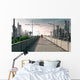 Apocalyptic concept background of futuristic and destroyed city Wall Mural