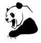 angry panda Wall Decal
