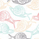 Snails Seamless Pattern Wall Decal