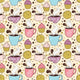 Coffee Seamless Pattern Wall Decal