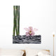 Spa Concept-pink Orchid and Bamboo Grove Wall Decal