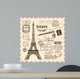 Paris postage design elements 