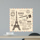 Paris postage design elements 