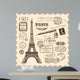 Paris postage design elements 