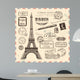 Paris postage design elements 