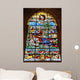 Stained glass window of St. James Cathedral, Seville, Spain 
