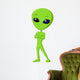 Cute green alien cartoon Wall Decal