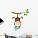 Monkey holding an envelope Wall Mural