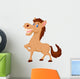 Happy horse cartoon Wall Decal