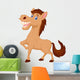 Happy horse cartoon Wall Decal