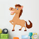 Happy horse cartoon Wall Decal