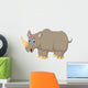 Cute Rhino cartoon Wall Decal