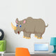 Cute Rhino cartoon Wall Decal