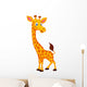Happy giraffe cartoon Wall Decal