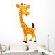 Happy giraffe cartoon Wall Decal