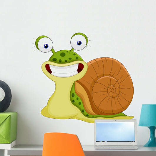 Cute snail cartoon Wall Decal