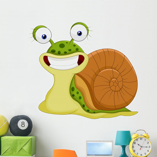 Cute snail cartoon Wall Decal