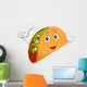 Taco cartoon giving thumb up Wall Decal