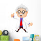 Professor Cartoon Thumb up Wall Decal