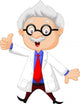 Professor Cartoon Thumb up Wall Decal