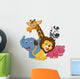 Happy safari animal cartoon Wall Decal