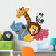 Happy safari animal cartoon Wall Decal
