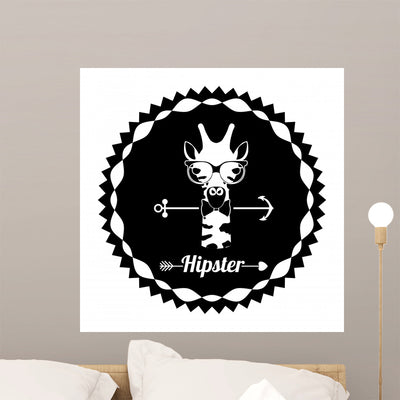 Animal Hipster Design shown on a wall