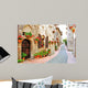Picturesque lane with flowers in an Italian hill town 