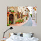 Picturesque lane with flowers in an Italian hill town 
