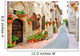 Picturesque lane with flowers in an Italian hill town 