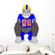 Gorilla Cartoon Playing American Fooball 