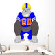 Gorilla Cartoon Playing American Fooball 