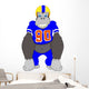 Gorilla Cartoon Playing American Fooball 